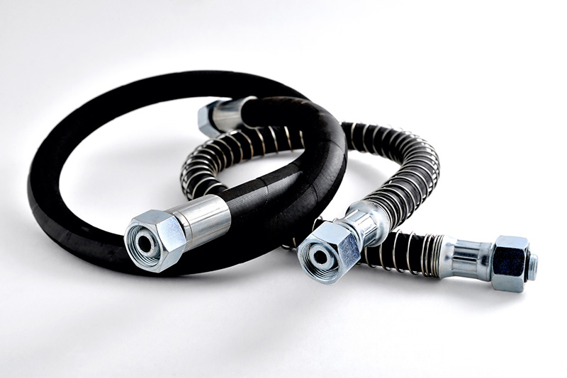 Hydraulic Hoses on a white background
